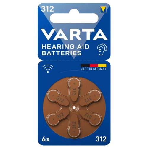 VARTA 312 hallókészülék elem (6db/bliszter)