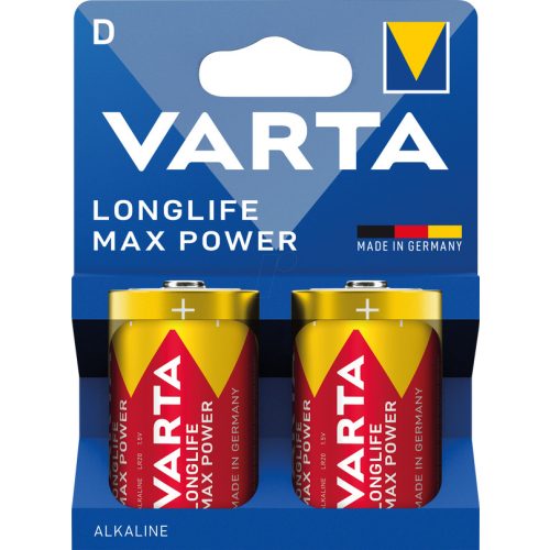 VARTA LONGLIFE MAX POWER góliát/ D/ LR20 elem BL2 (2db-os) - 4720