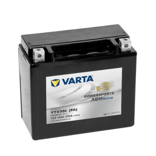 Varta Powersports AGM Active YTX20L-BS 12V 18Ah akkumulátor - 518909