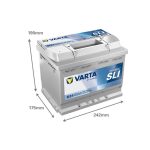 Varta Dynamic SLI 12V 60Ah 540A Jobb+ autó akkumulátor (D24)-560408