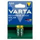 VARTA SOLAR akkumulátor mikro/ AAA 550 mAh BL2 (2db-os) - 56733