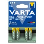 VARTA RECYCLED akkumulátor mikro/ AAA 800 mAh BL4 (4db-os) - 56813