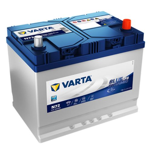 Varta Blue Dynamic EFB 12V 72Ah 760A Jobb+ ázsiai autó akkumulátor (N72) - 572501