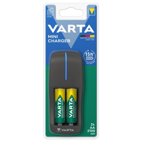 VARTA Mini töltő + 2 db AA 2100 mAh akkumulátor - 57646