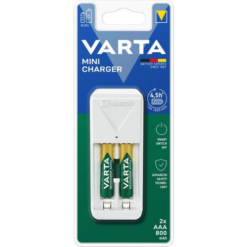 VARTA Mini Charger töltő + 2db AAA 800mAh akkumulátor - 57656
