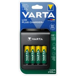   VARTA LCD Plug töltő + 4 db AA 2100 mAh akkumulátor - 57687