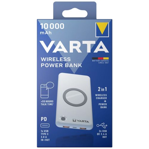 VARTA Portable Wireless Powerbank töltő 10000mAh - 57913