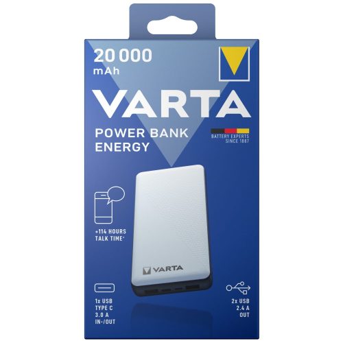 VARTA Portable Power Bank Energy 20000mAh töltő - 57978