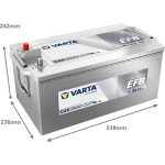 Varta Promotive EFB 12V 240Ah 1200A Bal+ teherautó akkumulátor (C40) - 740500