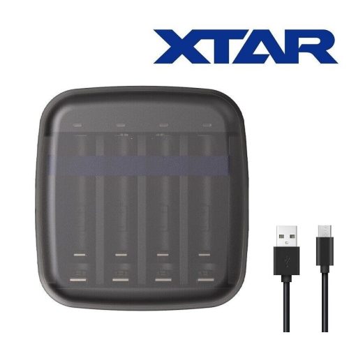 XTAR BC4 4 csatornás Li-ion/Ni-MH AA/AAA USB-s ceruza akkumulátor töltő