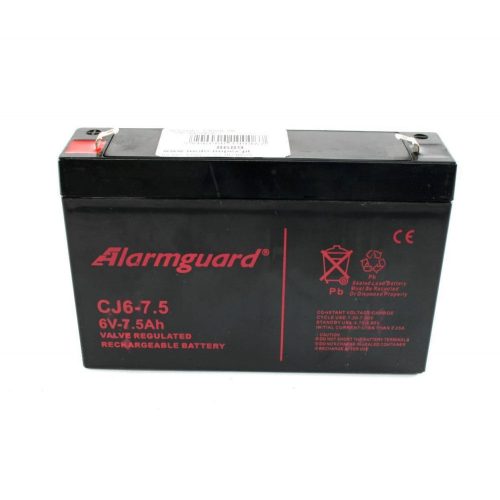 Alarmguard 6V 7,5Ah CJ zselés akkumulátor 