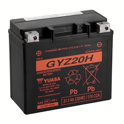 Yuasa GYZ20H 12V 20Ah 310A GEL motorkerékpár akkumulátor