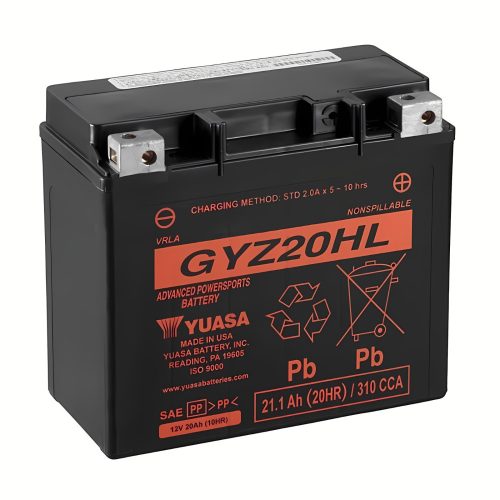 Yuasa GYZ20HL 12V 20Ah 310A GEL motorkerékpár akkumulátor
