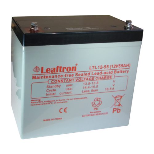 Leaftron 12V 55Ah zselés akkumulátor (LTL12550)