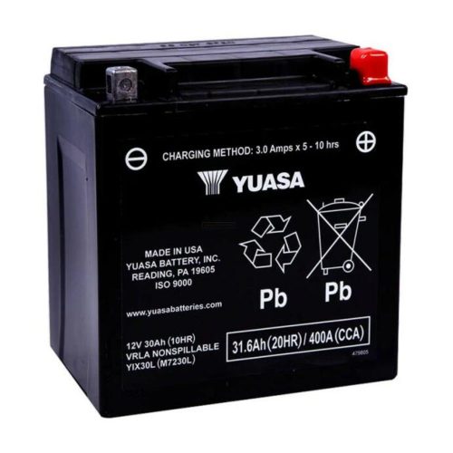 Yuasa YIX30L 12V 30Ah 385A AGM motorkerékpár akkumulátor - 53001