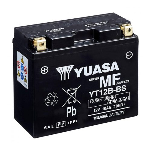 Yuasa YT12B-BS 12V 10Ah 210A AGM motorkerékpár akkumulátor - 512901