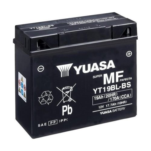 Yuasa YT19BL-BS 12V 19Ah 170A AGM motorkerékpár akkumulátor 
