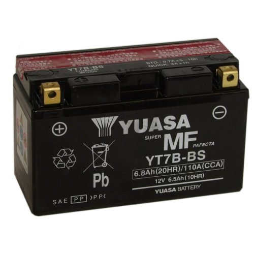 Yuasa YT7B-BS 12V 7Ah AGM motorkerékpár akkumulátor - 507901