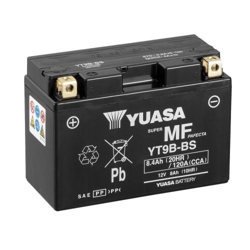 Yuasa YT9B-BS 12V 9Ah AGM motorkerékpár akkumulátor - 509902