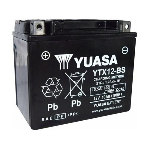 Yuasa YTX12-BS 12V 10Ah 180A AGM motorkerékpár akkumulátor - 510012