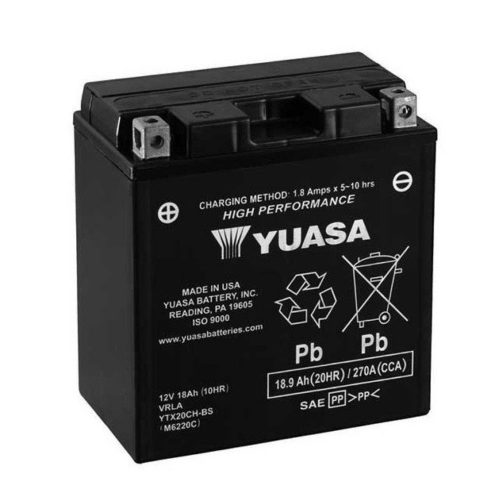 Yuasa YTX20CH-BS 12V 18Ah 270A AGM motorkerékpár akkumulátor - 51822