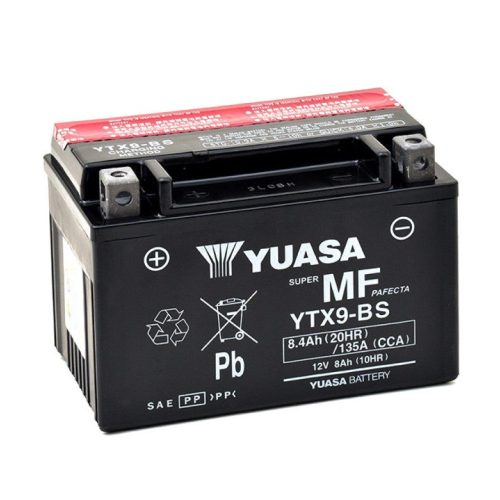 Yuasa YTX9-BS 12V 8Ah 120A AGM motorkerékpár akkumulátor - 508012